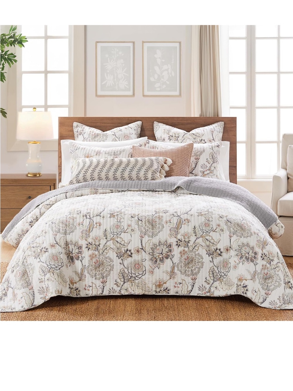 Levtex Home Ophelia Blush Reversible
Full/Queen Quilt Set (88x92in)